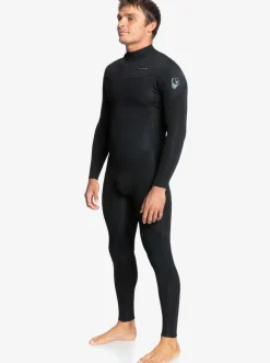 Quiksilver 4/3 Everyday Sessions Back Zip Wetsuit Black Fashion