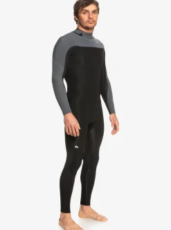Quiksilver 3/2 Everyday Sessions Back-Zip Wetsuit Black/Gun Metal Cheap