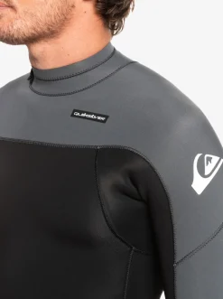 Quiksilver 3/2 Everyday Sessions Back-Zip Wetsuit Black/Gun Metal Cheap