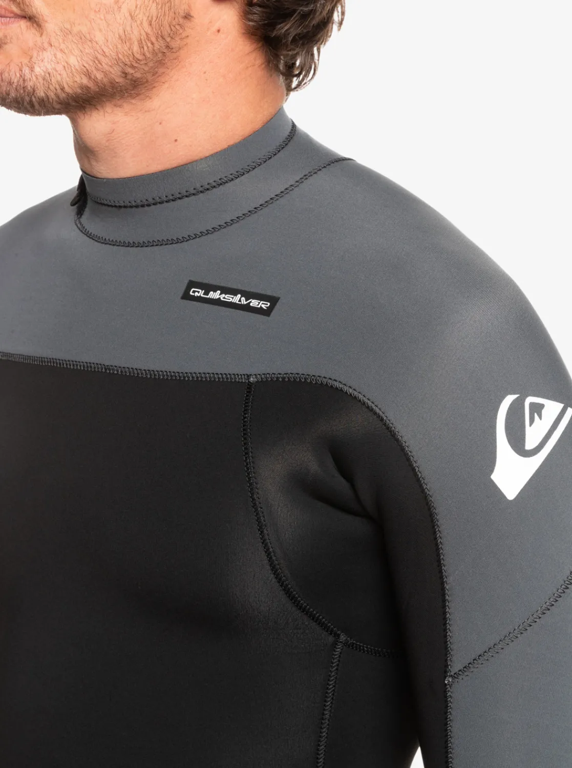 Quiksilver 3/2 Everyday Sessions Back-Zip Wetsuit Black/Gun Metal Cheap