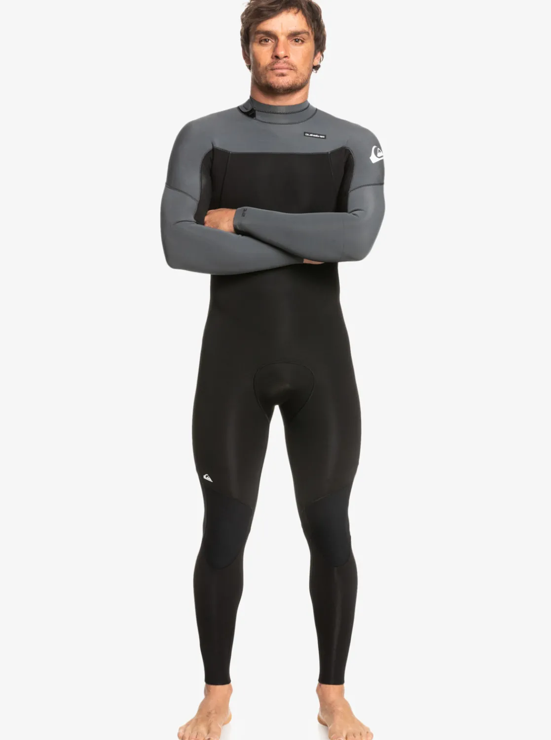 Quiksilver 3/2 Everyday Sessions Back-Zip Wetsuit Black/Gun Metal Cheap