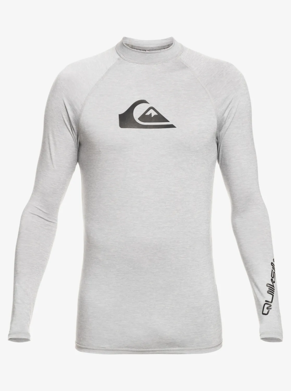 Quiksilver All Time Long Sleeve Upf 50 Rashguard Sleet Heather Hot