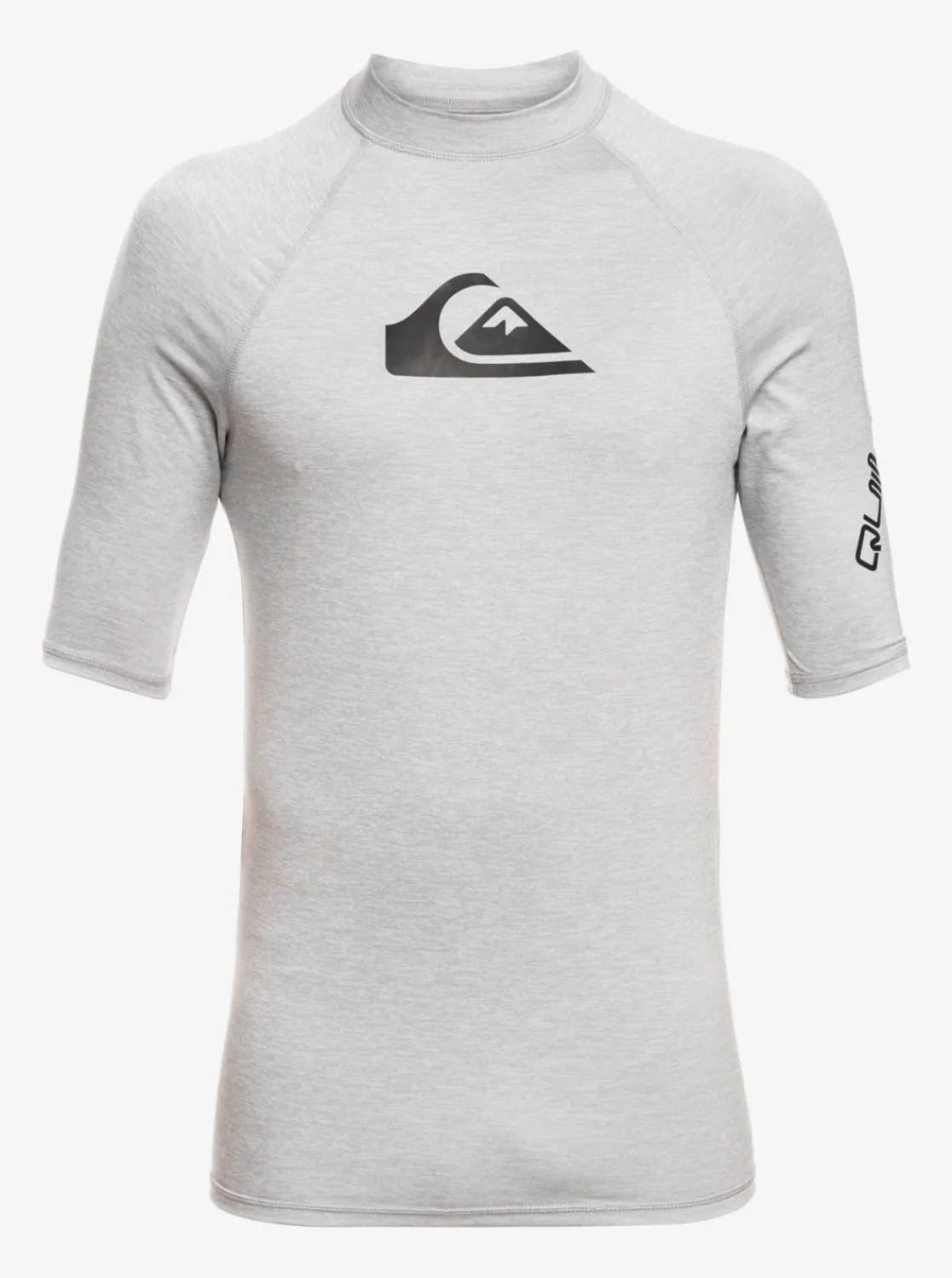 Quiksilver All Time Short Sleeve Upf 50 Rashguard Sleet Heather Clearance