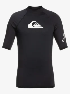 Quiksilver All Time Short Sleeve Upf 50 Rashguard Black Discount