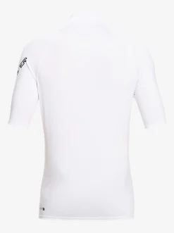 Quiksilver All Time Short Sleeve Upf 50 Rashguard White Clearance