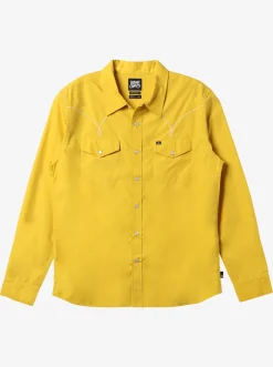 Quiksilver Andy Y Andy Cowboy Shirt Oil Yellow Sale