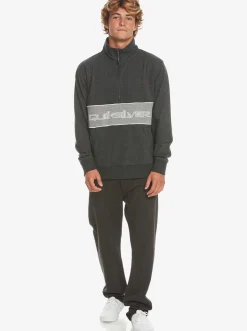 Quiksilver Bold Omni Half-Zip Sweatshirt Black Heather Outlet
