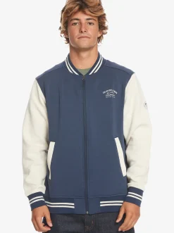 Quiksilver Bomber Zip-Up Fleece Naval Academy Flash Sale