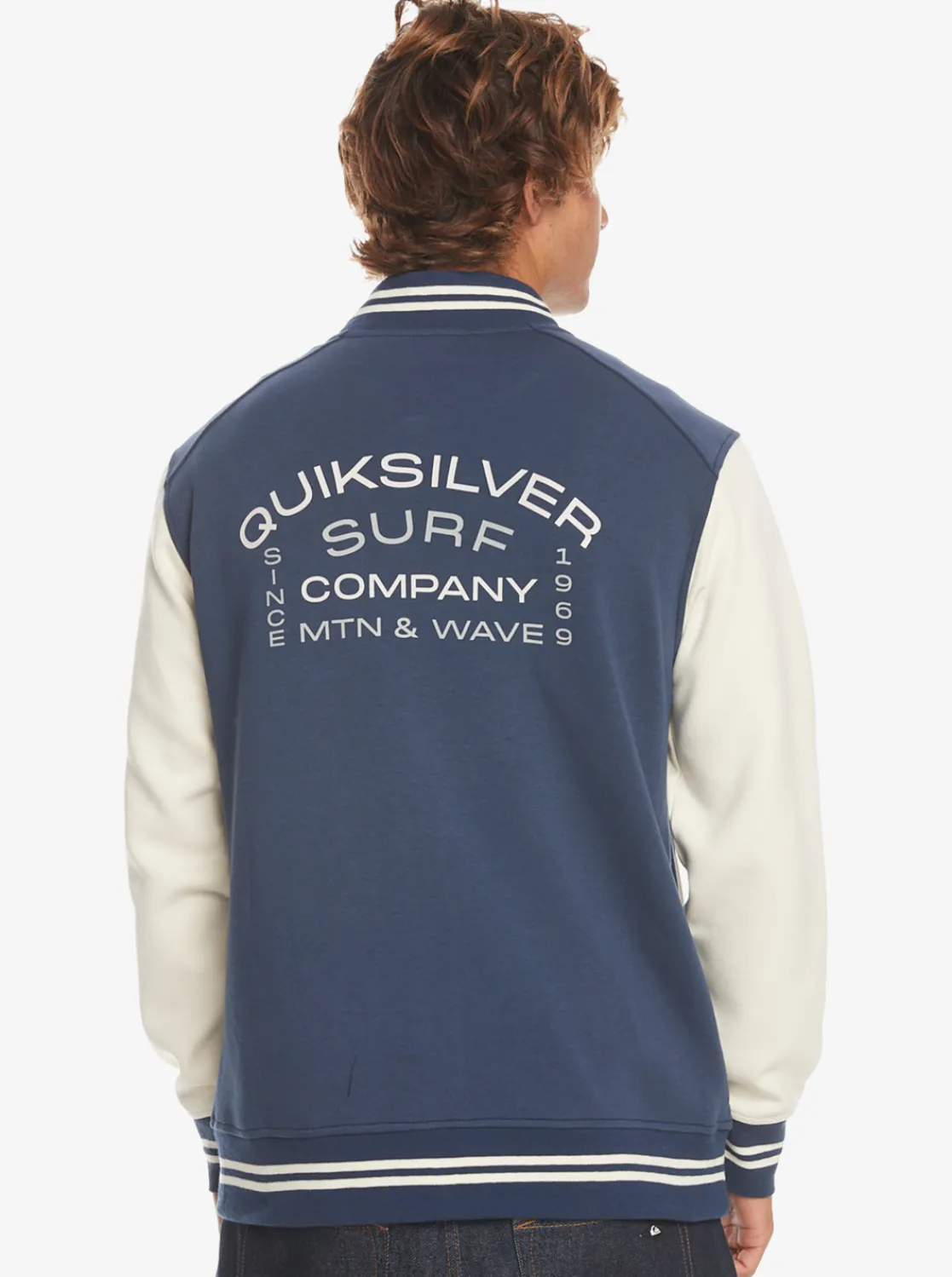 Quiksilver Bomber Zip-Up Fleece Naval Academy Flash Sale