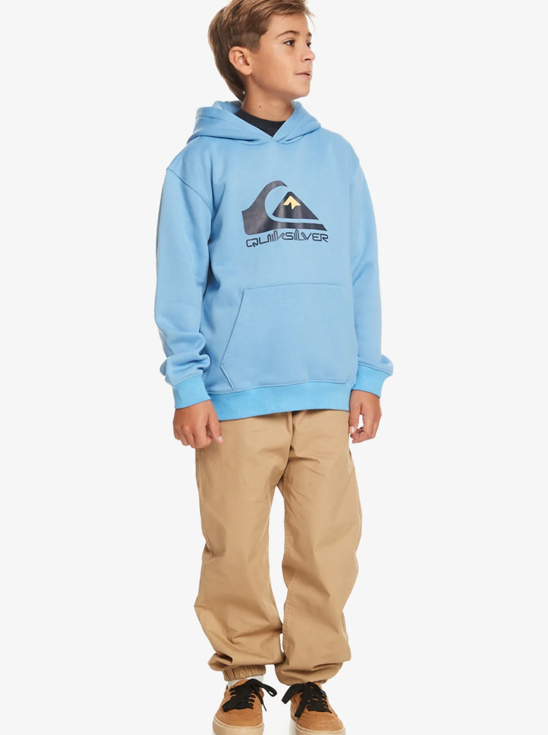 Quiksilver Boy'S 8-16 Big Logo Fleece Top Azure Blue Flash Sale