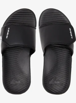 Quiksilver Boy'S 8-16 Bright Coast Adjustable Slides Black/White/Black Cheap