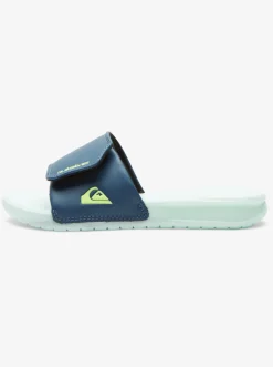 Quiksilver Boy'S 8-16 Bright Coast Glow Slide Sandals Green 1 Flash Sale