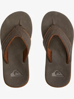 Quiksilver Boy'S 8-16 Carver Nubuck Sandals Demitasse - Solid Shop