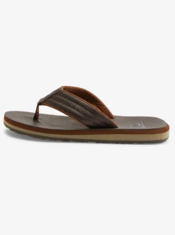 Quiksilver Boy'S 8-16 Carver Nubuck Sandals Demitasse - Solid Shop