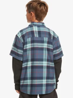 Quiksilver Boy'S 8-16 Check This Up Oversized Long Sleeve Shirt Naval Academy Check This Up Ls Discount