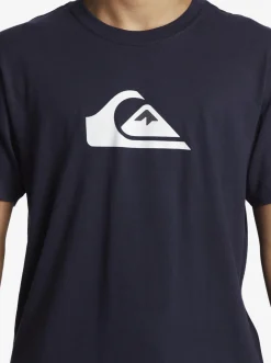 Quiksilver Boy'S 8-16 Comp Logo T-Shirt Navy Blazer Cheap