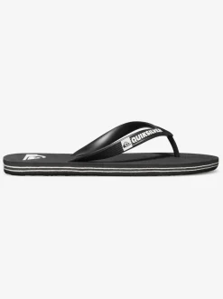Quiksilver Boy'S 8-16 Molokai Flip-Flops Black/Black/White Best
