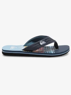 Quiksilver Boy'S 8-16 Molokai Layback Sandals Blue 4 New