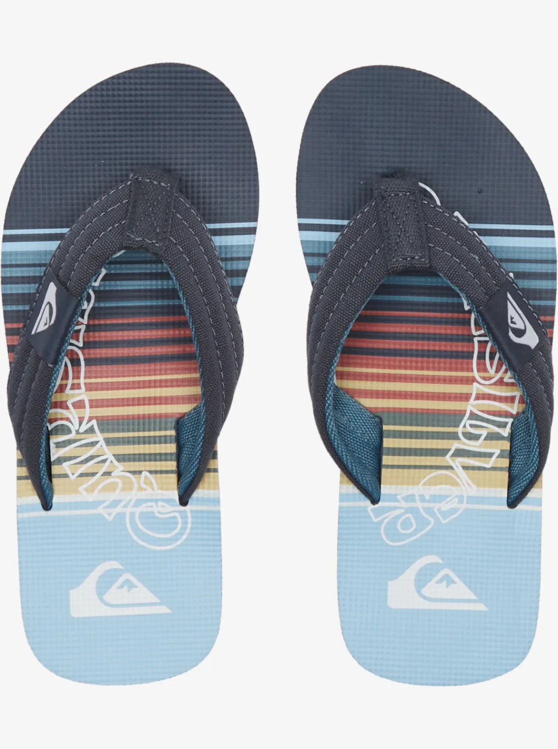 Quiksilver Boy'S 8-16 Molokai Layback Sandals Blue 4 New