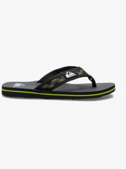 Quiksilver Boy'S 8-16 Molokai Stitchy Sandals Black/Black/Green Cheap