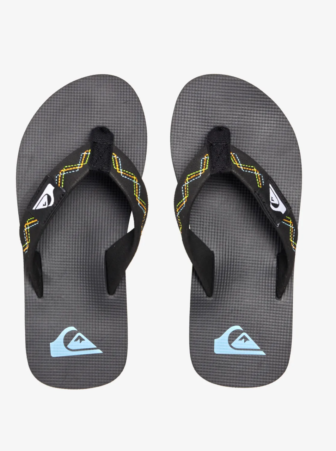 Quiksilver Boy'S 8-16 Molokai Stitchy Sandals Black/Black/Green Cheap