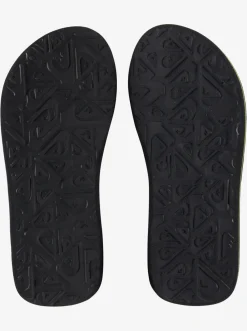 Quiksilver Boy'S 8-16 Molokai Stitchy Sandals Black/Black/Green Cheap