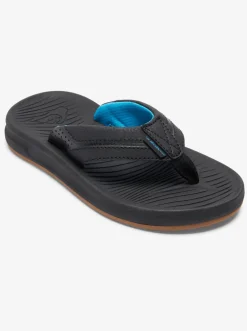Quiksilver Boy'S 8-16 Oasis Sandals Black/Black/Brown Clearance