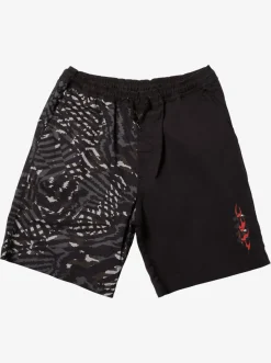 Quiksilver Boy'S 8-16 Radical Times Elastic Waist Shorts Black Flash Sale