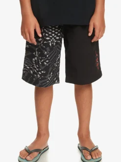Quiksilver Boy'S 8-16 Radical Times Elastic Waist Shorts Black Flash Sale