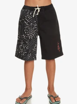 Quiksilver Boy'S 8-16 Radical Times Elastic Waist Shorts Black Flash Sale