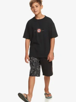 Quiksilver Boy'S 8-16 Radical Times Elastic Waist Shorts Black Flash Sale