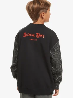 Quiksilver Boy'S 8-16 Radical Times Sweatshirt Black Best Sale