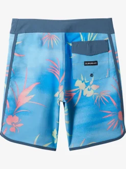 Quiksilver Boy'S 8-16 Surfsilk Scallop 17" Boardshorts Azure Blue Clearance