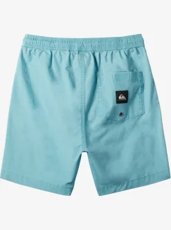 Quiksilver Boy'S 8-16 Taxer 15" Elastic Waist Shorts Cameo Blue Shop