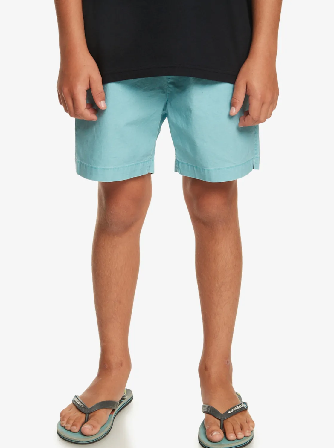 Quiksilver Boy'S 8-16 Taxer 15" Elastic Waist Shorts Cameo Blue Shop