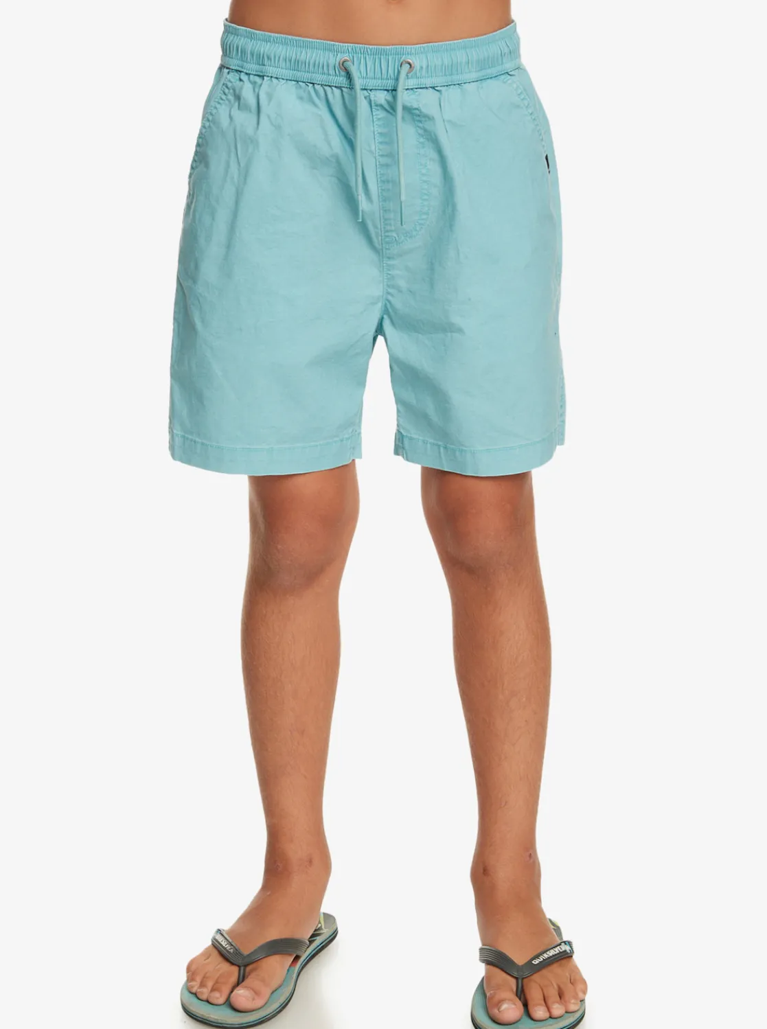 Quiksilver Boy'S 8-16 Taxer 15" Elastic Waist Shorts Cameo Blue Shop