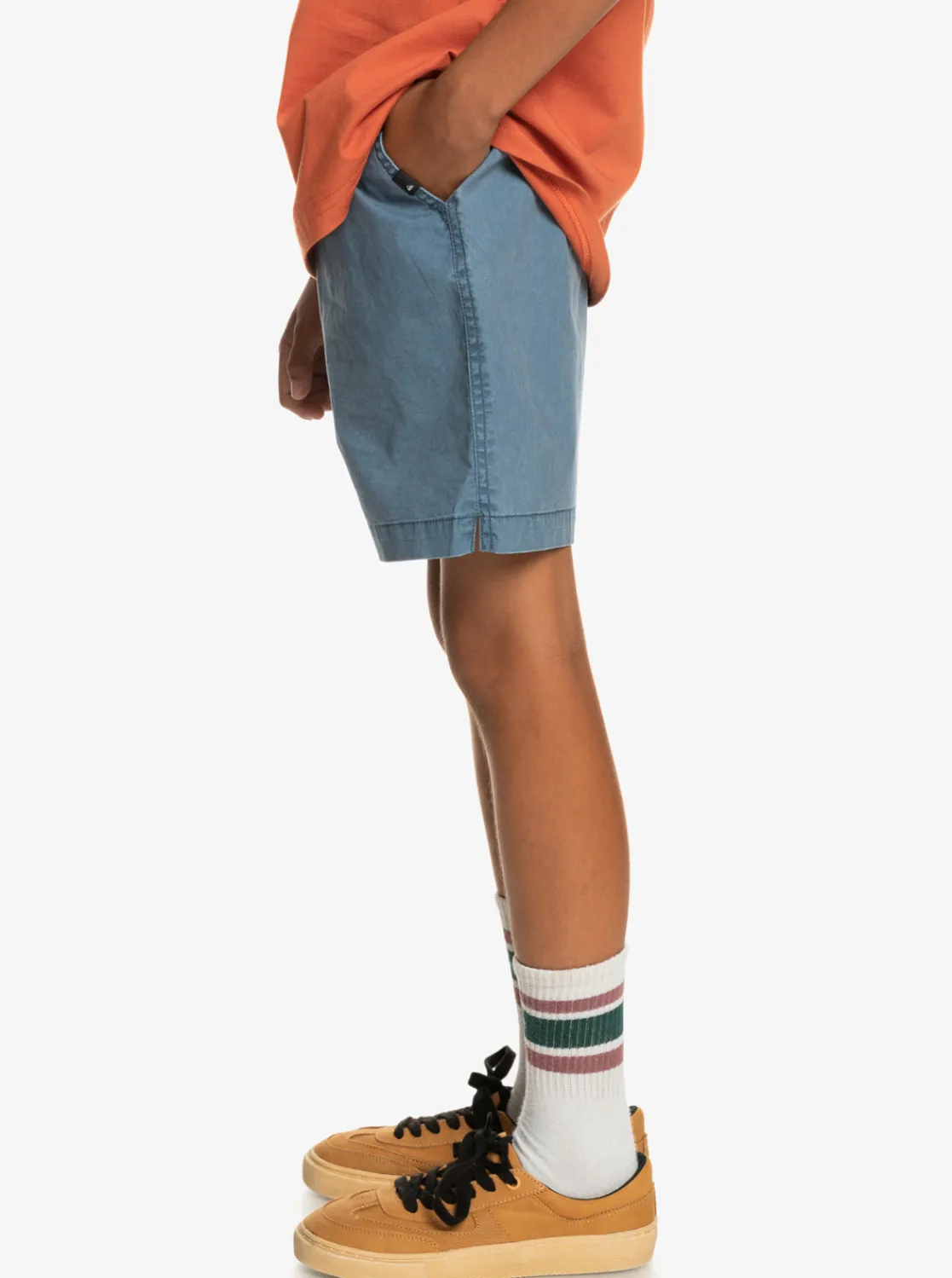 Quiksilver Boy'S 8-16 Taxer 15" Elastic Waist Shorts Bering Sea Outlet