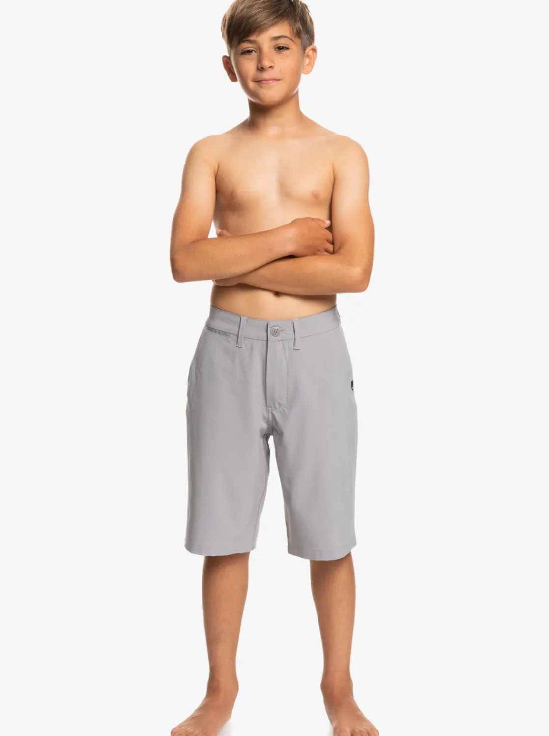 Quiksilver Boy'S 8-16 Union Amphibian 19" Hybrid Shorts Sleet Hot