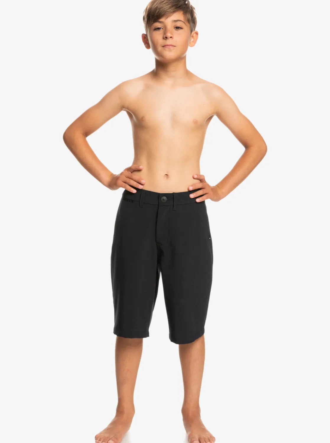 Quiksilver Boy'S 8-16 Union Amphibian 19" Hybrid Shorts Black Sale