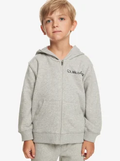 Quiksilver Boy'S 2-7 Vintage Rising Lines Zip-Up Hoodie Light Grey Heather Best Sale