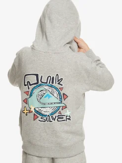 Quiksilver Boy'S 2-7 Vintage Rising Lines Zip-Up Hoodie Light Grey Heather Best Sale