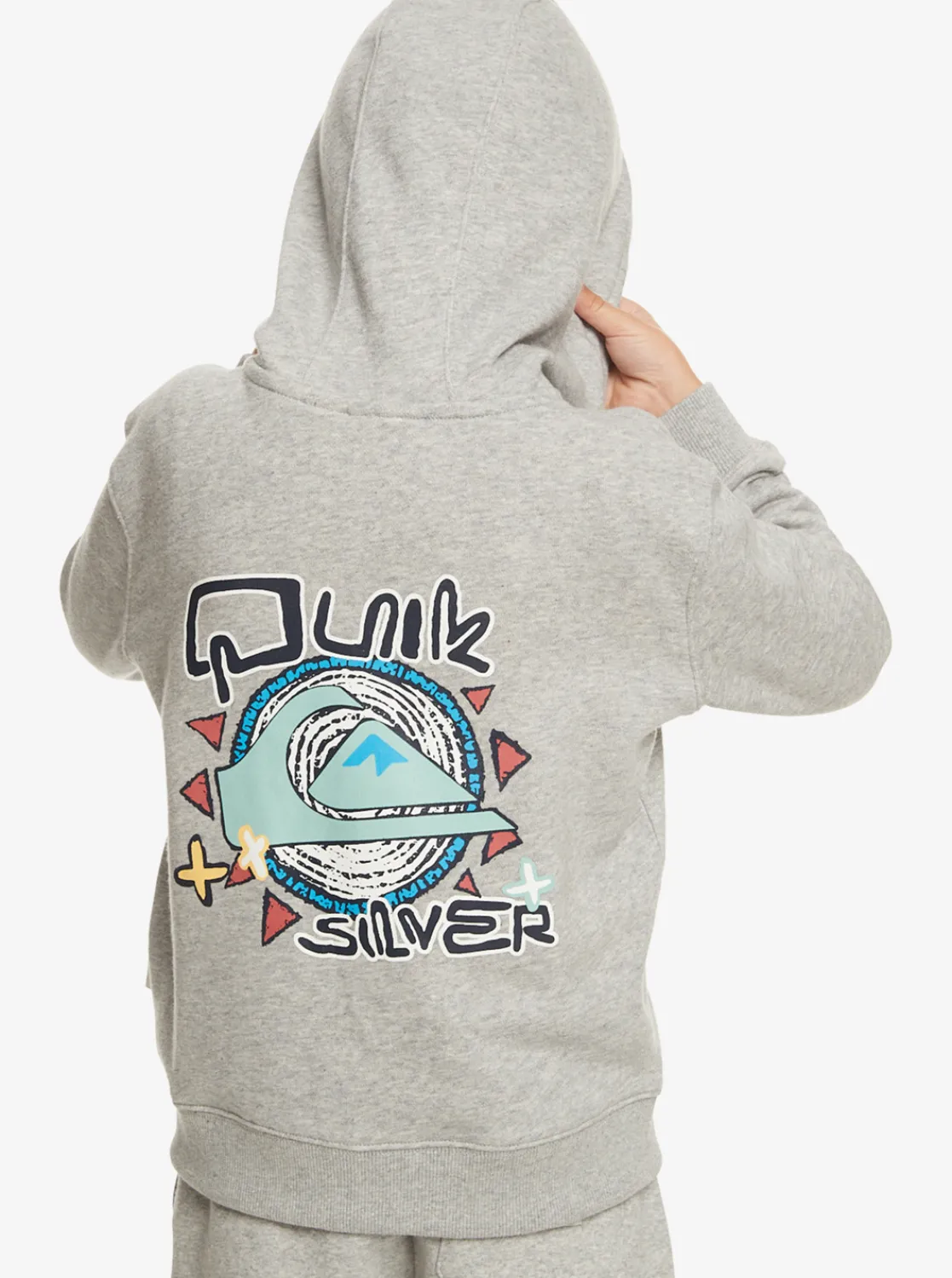 Quiksilver Boy'S 2-7 Vintage Rising Lines Zip-Up Hoodie Light Grey Heather Best Sale