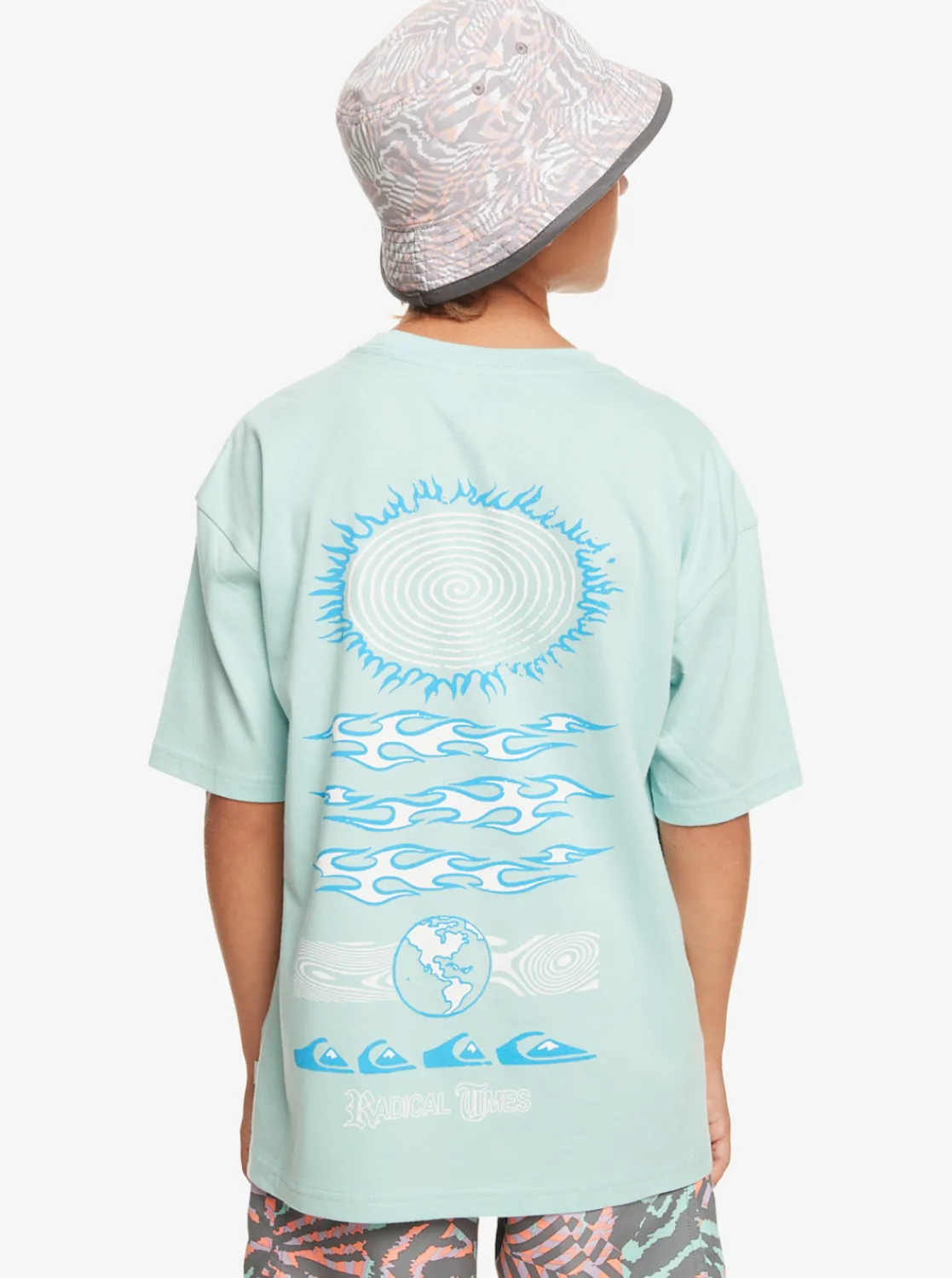 Quiksilver Boy'S 8-16 Visions T-Shirt Pastel Turquoise Best