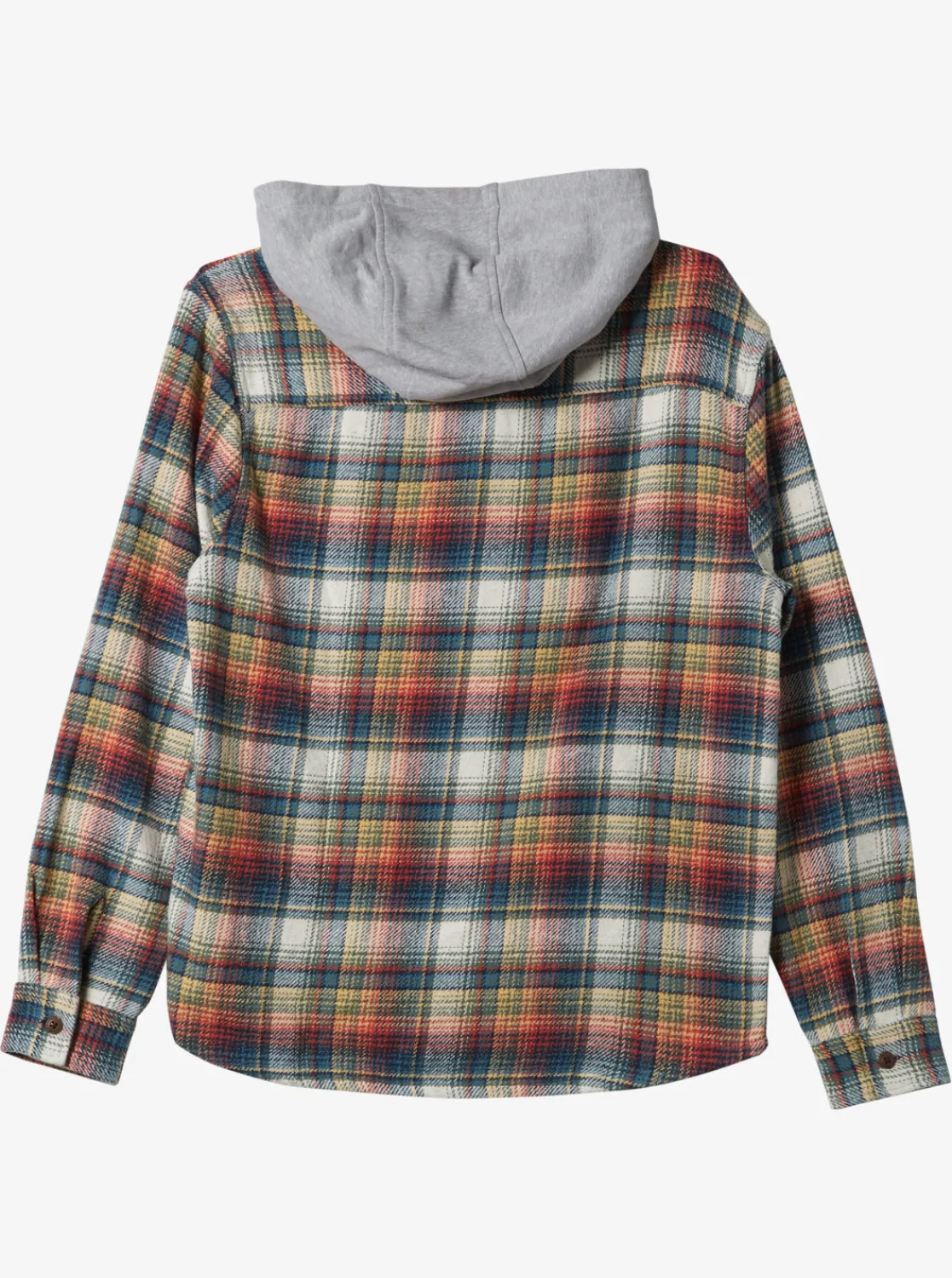 Quiksilver Briggs Hooded Flannel Long Sleeve Top Mineral Red Briggs Flannel Best