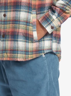 Quiksilver Briggs Hooded Flannel Long Sleeve Top Mineral Red Briggs Flannel Best