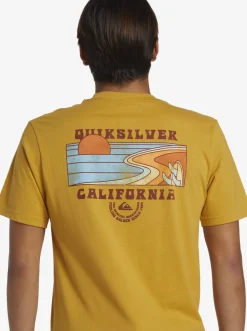 Quiksilver Ca Point Breaks T-Shirt Mustard Sale