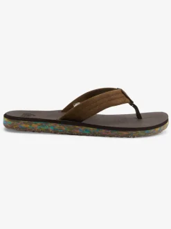 Quiksilver Carver Suede Recycled Sandals Brown 2 Best Sale