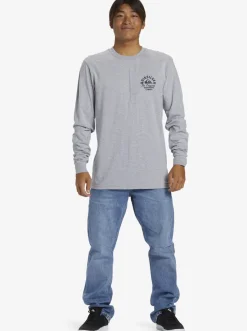 Quiksilver Circled Script Long Sleeve T-Shirt Athletic Heather Best Sale