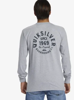 Quiksilver Circled Script Long Sleeve T-Shirt Athletic Heather Best Sale