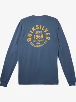 Quiksilver Circled Script Long Sleeve T-Shirt Bering Sea Shop